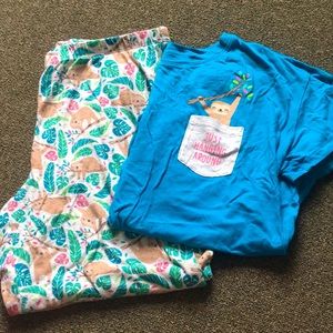 Sloth PJ Set